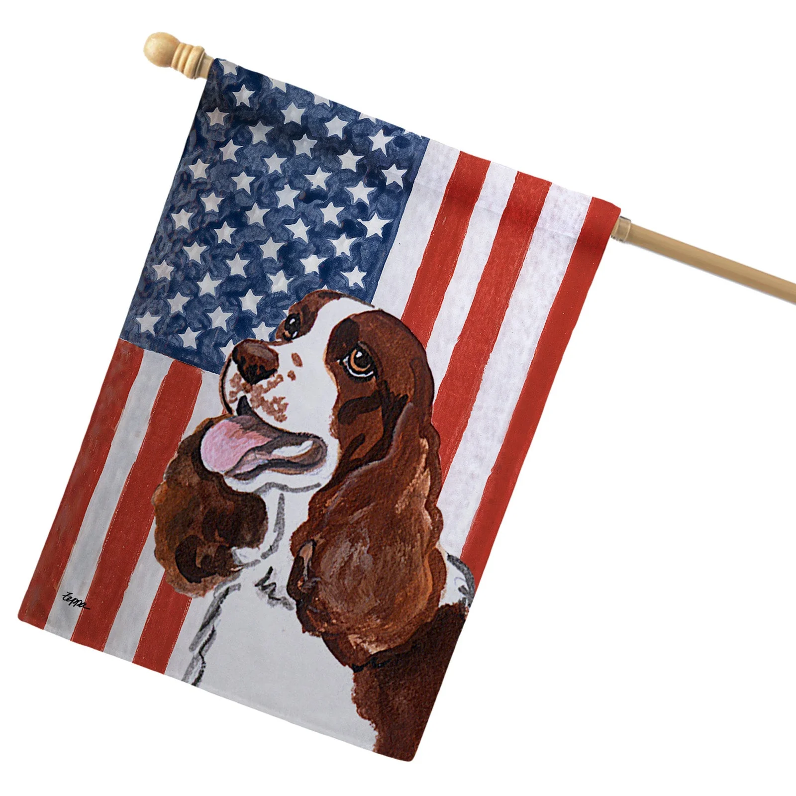 English Springer Spaniel Americana House Flag - Image 2