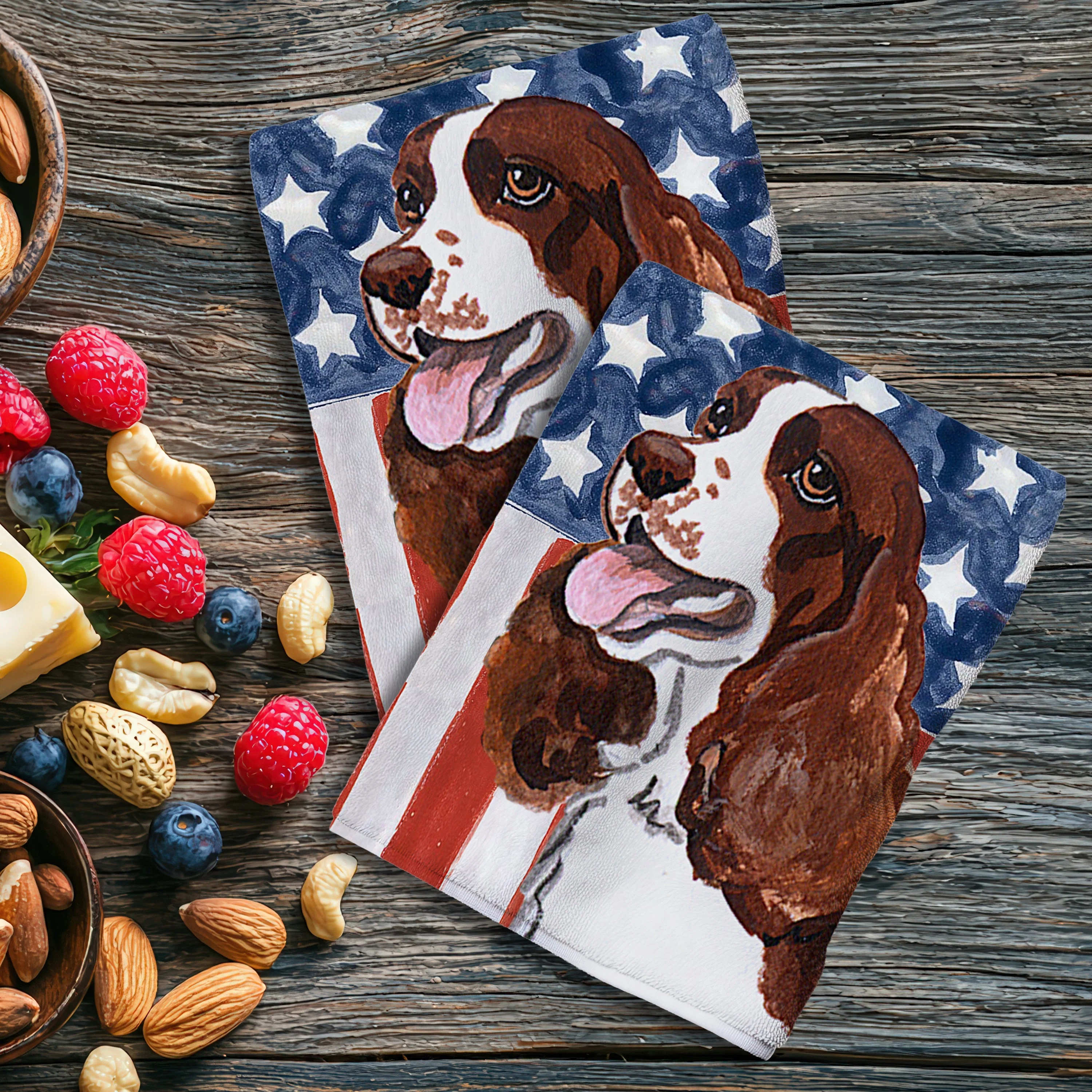 English Springer Spaniel Americana Kitchen Towel Set - Image 2