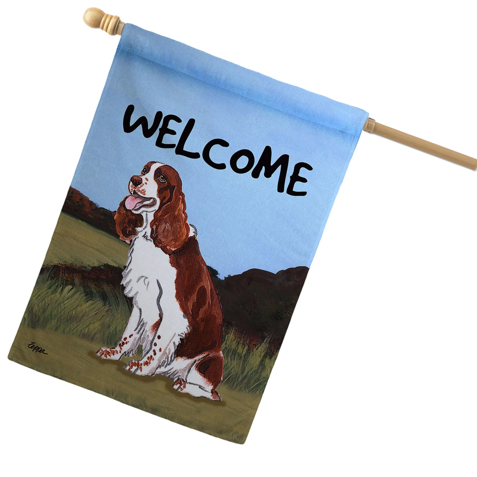 Springer Spaniel House Flag - Image 2