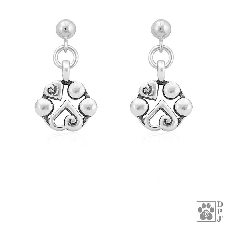 Sterling Silver Heart to Heart Earrings - Image 2