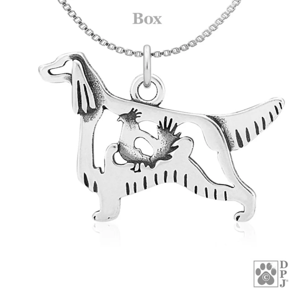 Sterling Silver Irish Setter Pendant, Body - Image 3