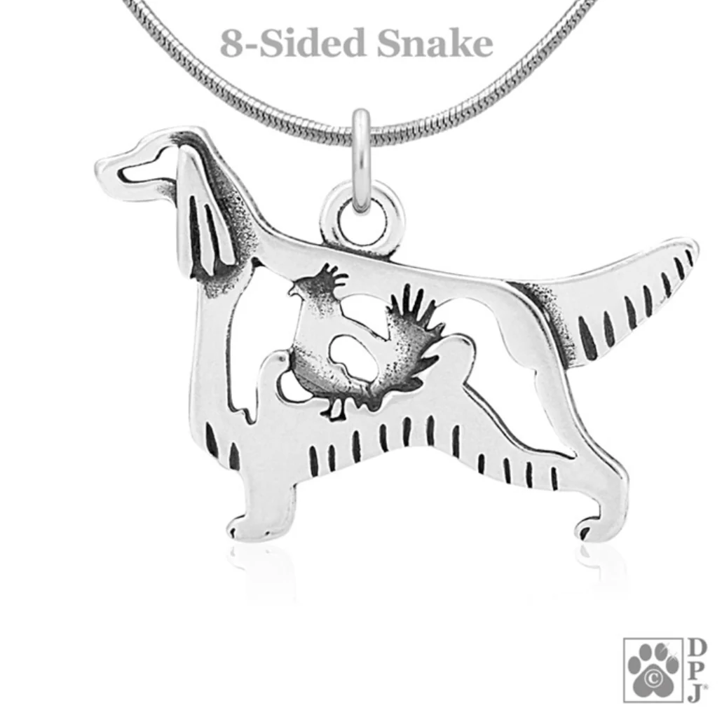 Sterling Silver Irish Setter Pendant, Body - Image 4