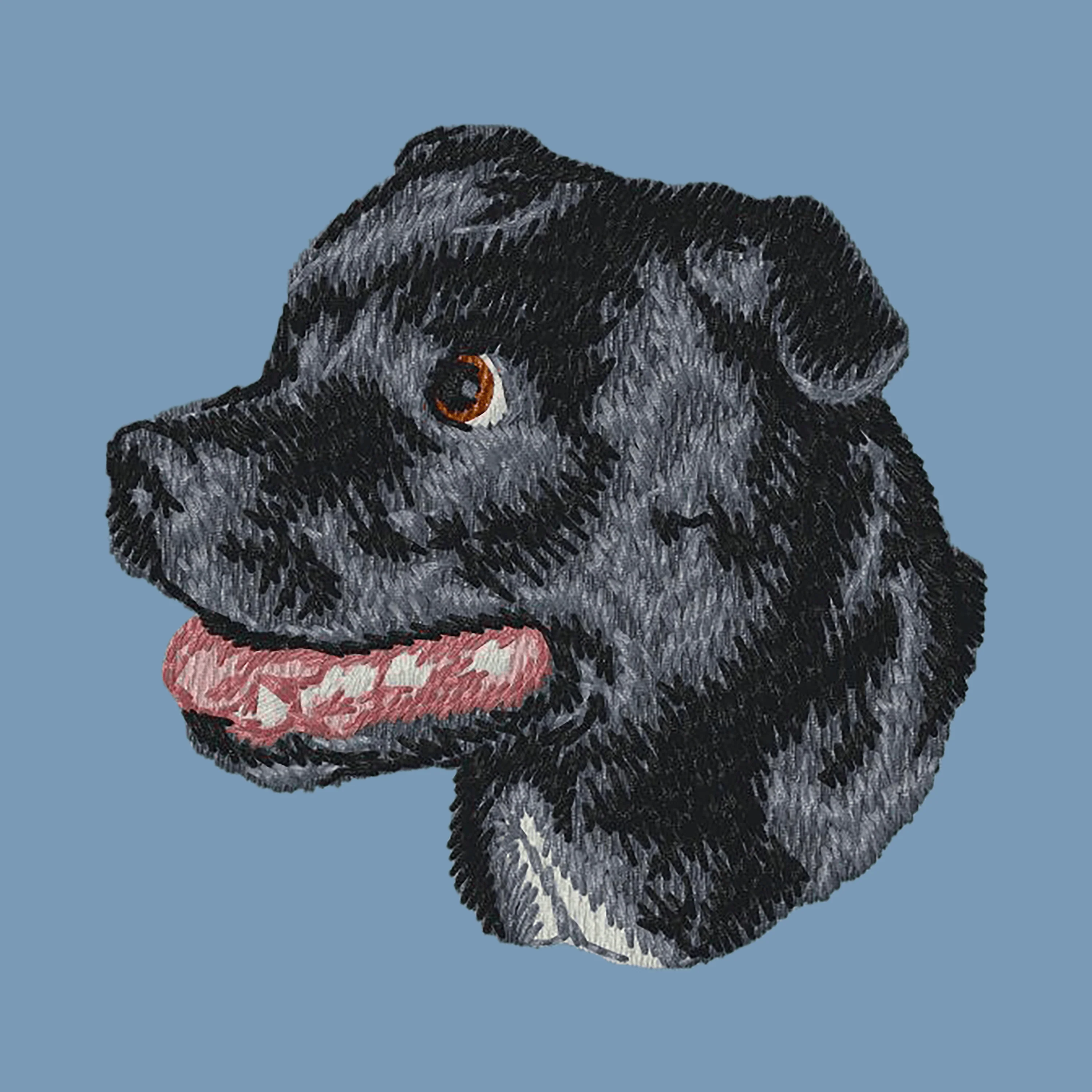 Staffordshire Bull Terrier Embroidered Men's Denim Shirt - Image 2
