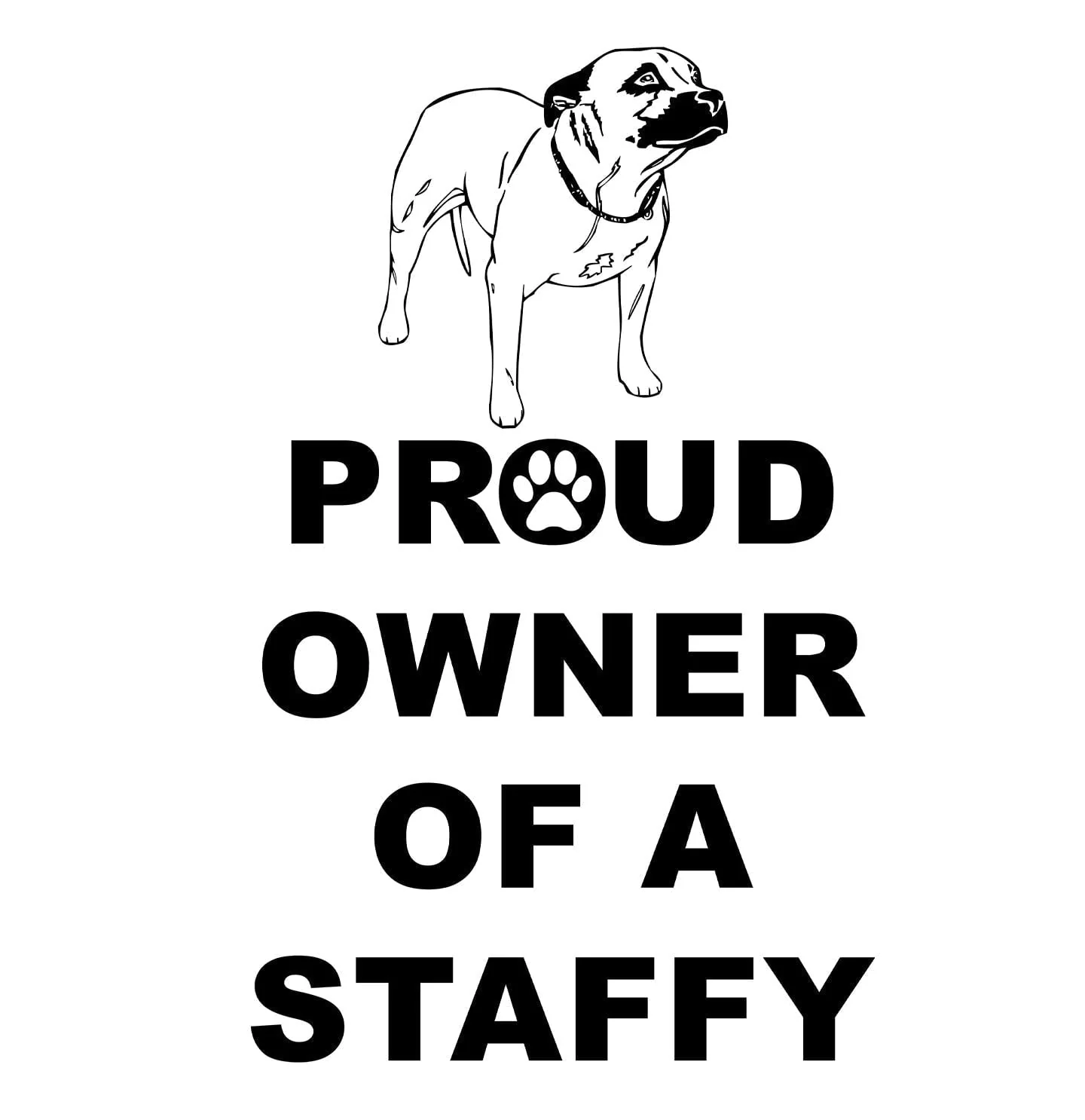 Staffordshire Bull Terrier Proud Owner - Adult Unisex T-Shirt - Image 2