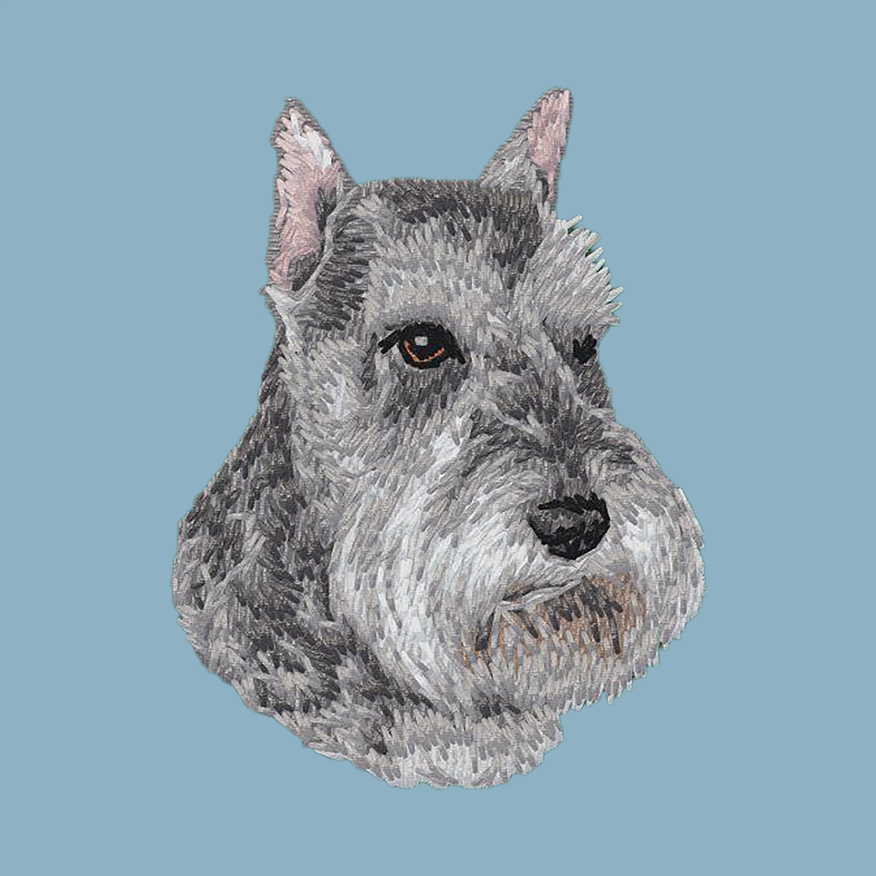 Schnauzer Embroidered Sweatshirt Hoodie - Image 6
