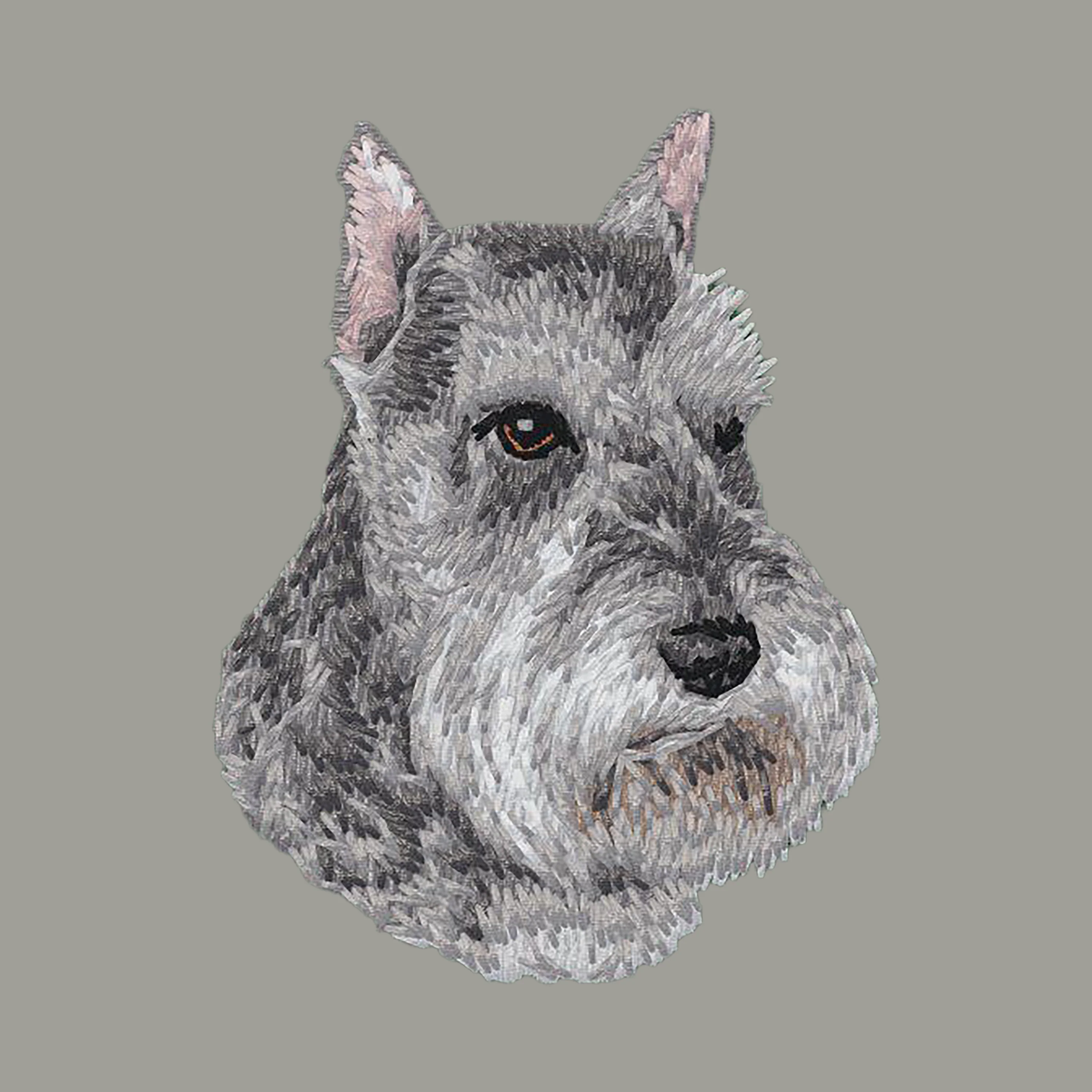 Schnauzer Embroidered Sweatshirt Hoodie - Image 8