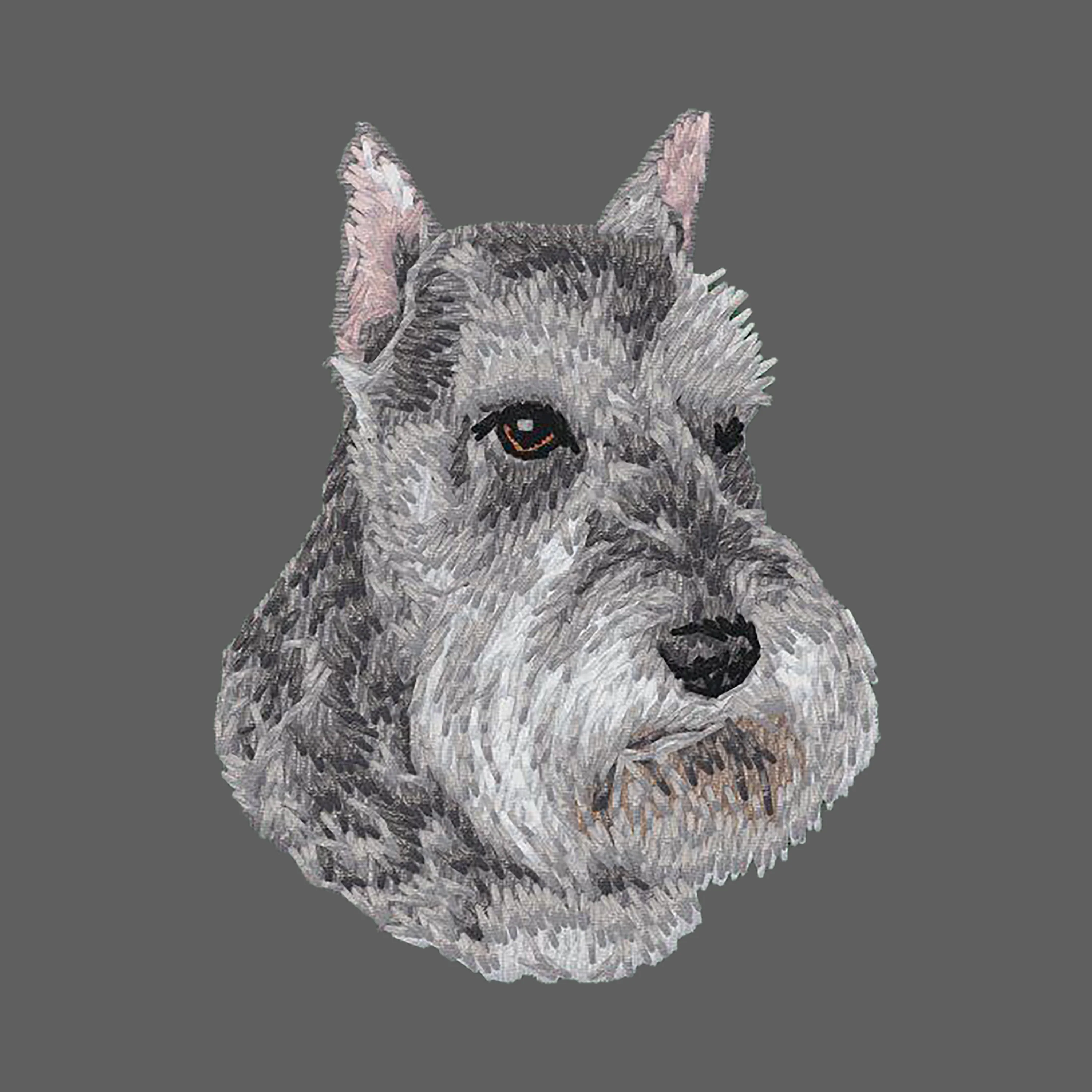 Schnauzer Embroidered Women's Fleece Jacket - Image 2