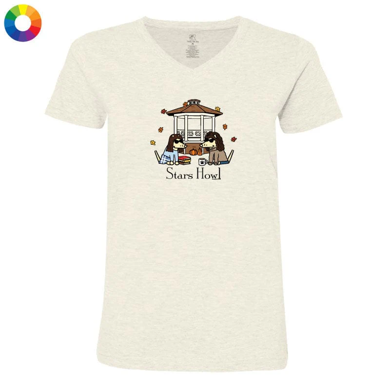 Stars Howl - Ladies T-Shirt V-Neck - Image 3
