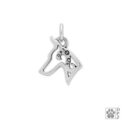 Doberman Pinscher Sterling Silver Pendant, Petite - Image 2