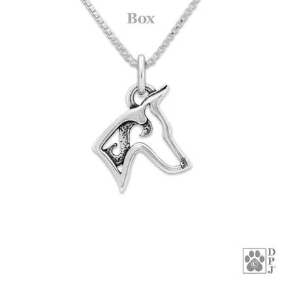 Doberman Pinscher Sterling Silver Pendant, Petite - Image 3