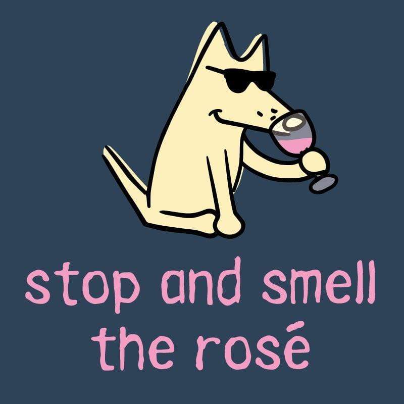 Stop And Smell The Rosé - Ladies T-Shirt V-Neck - Image 2