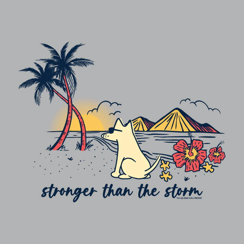 Stronger Than The Storm - Ladies Curvy V-Neck Tee - Image 2
