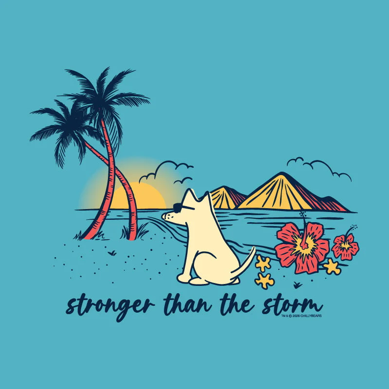 Stronger Than The Storm - Ladies T-Shirt V-Neck - Image 2