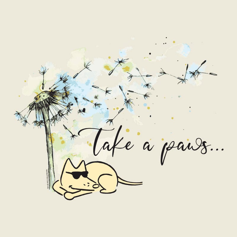 Take A Paws - Ladies T-Shirt V-Neck - Image 2