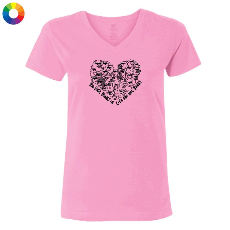 The Best Things In Life - Ladies T-Shirt V-Neck