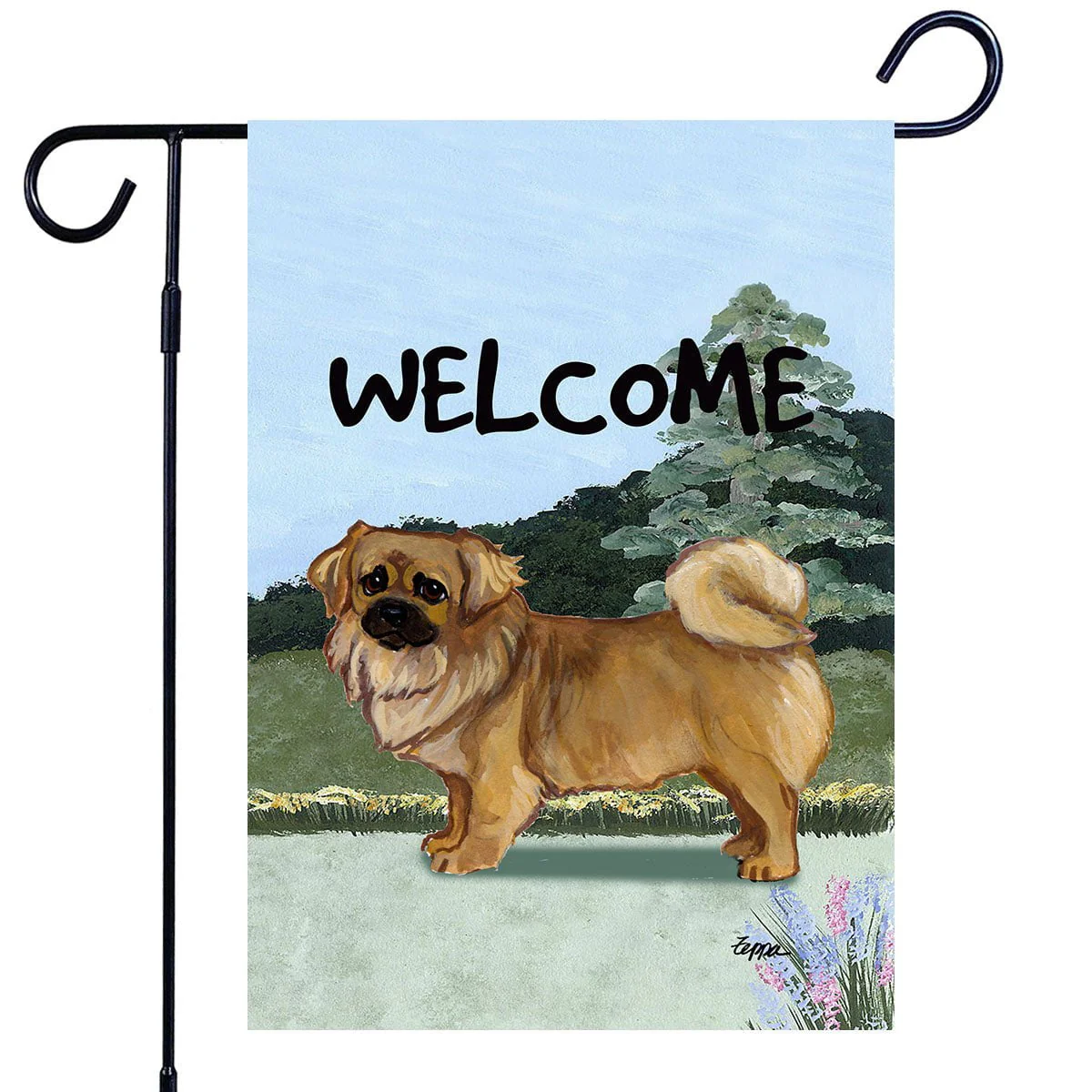 Tibetan Spaniel Garden Flag - Image 2