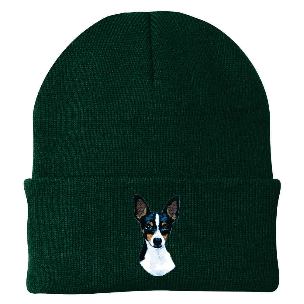 Toy Fox Terrier Embroidered Beanie - Image 2