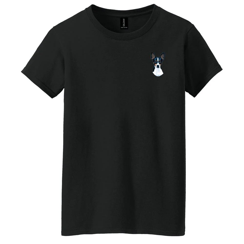 Toy Fox Terrier Embroidered Women's T-Shirt - Image 3