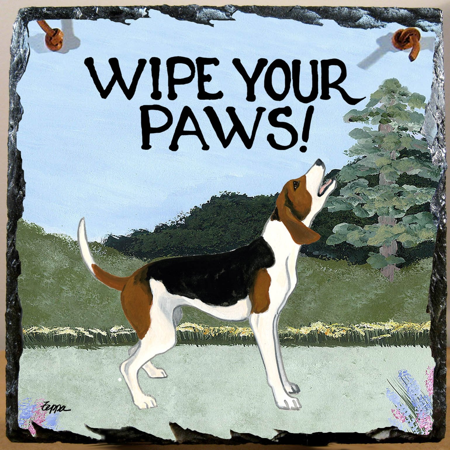 Treeing Walker Coonhound Slate Sign