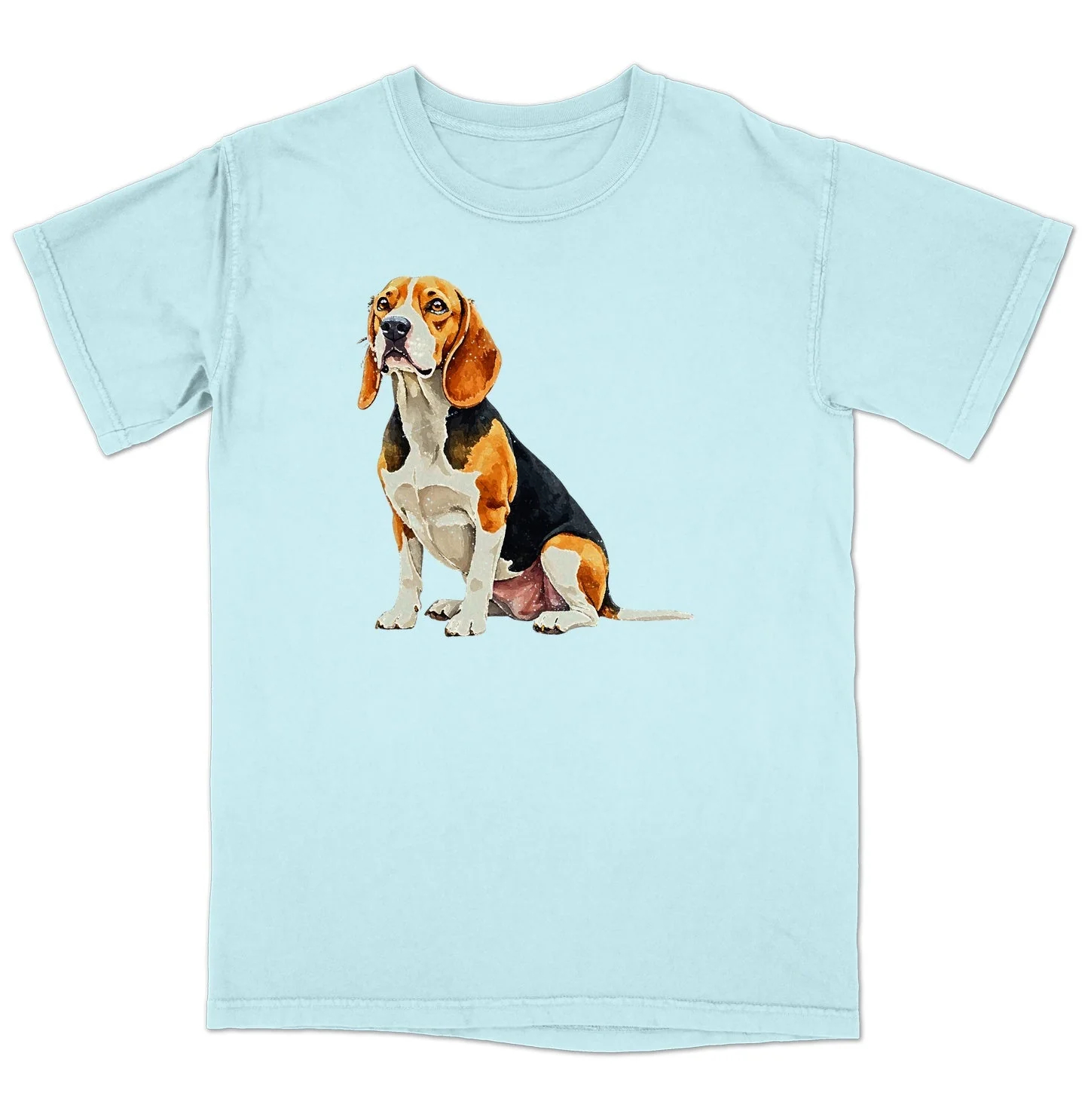 Watercolor Beagle Adult Unisex T-Shirt - Image 6