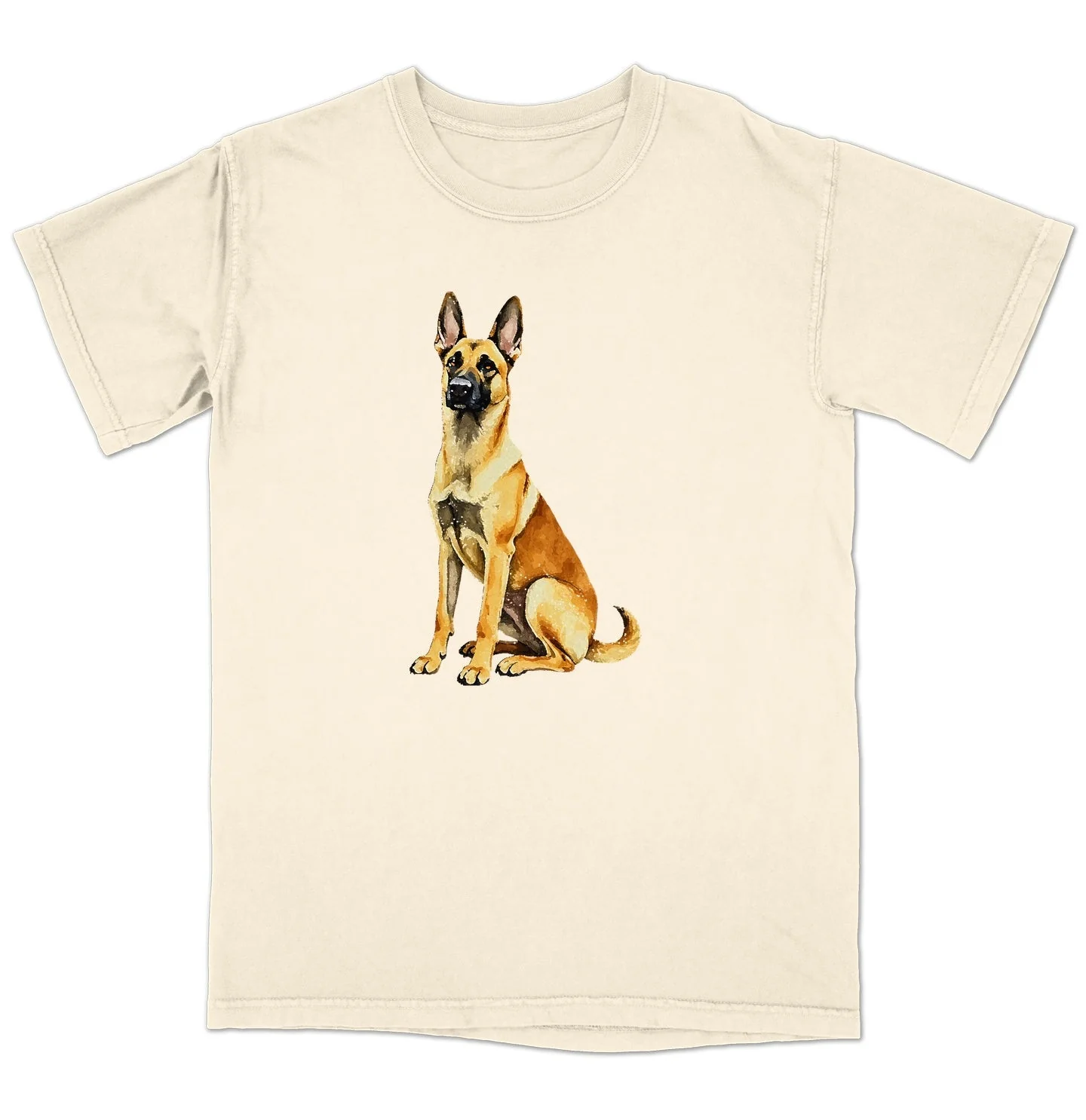 Watercolor Belgian Malinois Adult Unisex T-Shirt - Image 3