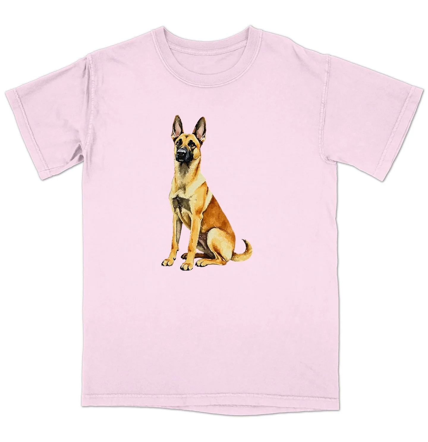Watercolor Belgian Malinois Adult Unisex T-Shirt - Image 5