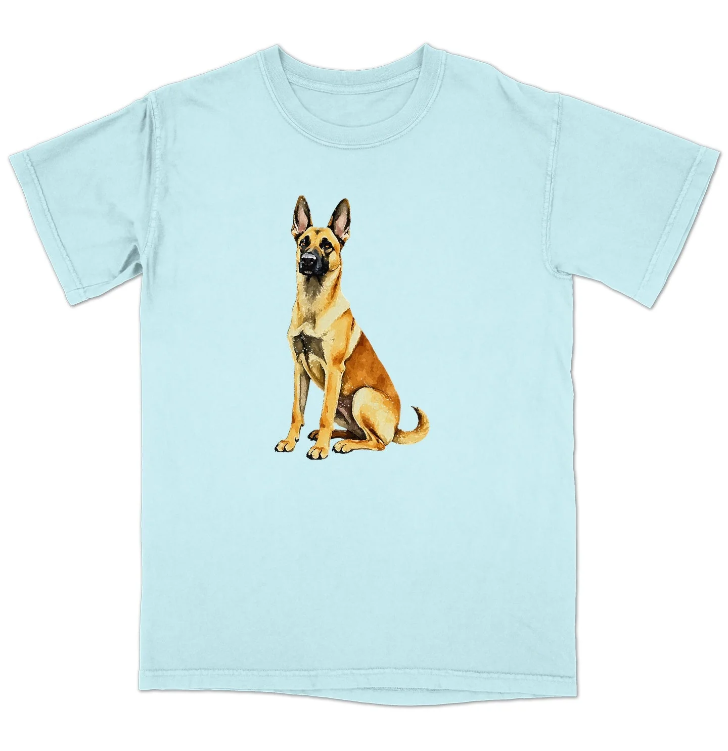 Watercolor Belgian Malinois Adult Unisex T-Shirt - Image 6