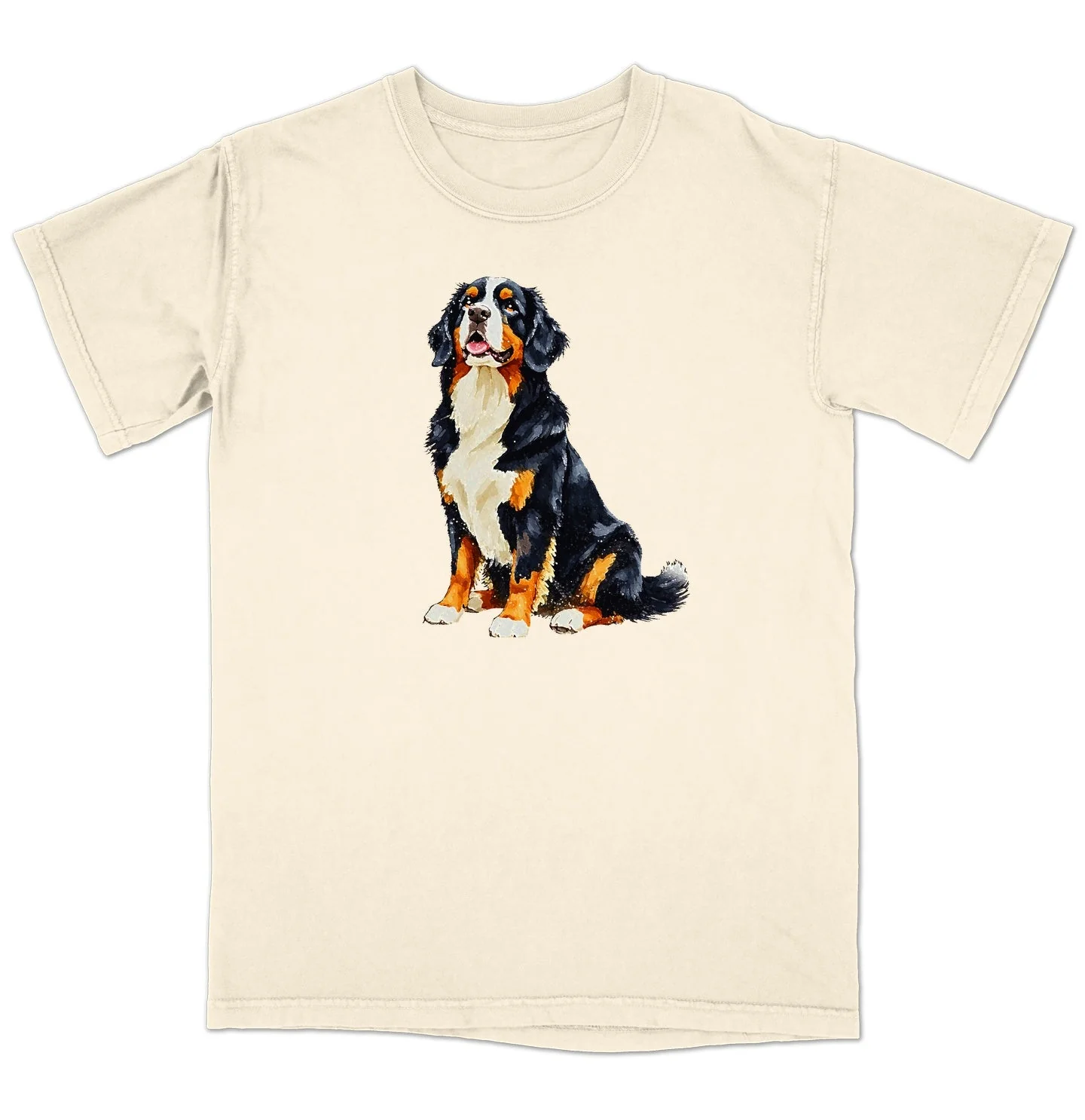 Watercolor Bernese Mountain Dog Adult Unisex T-Shirt - Image 3