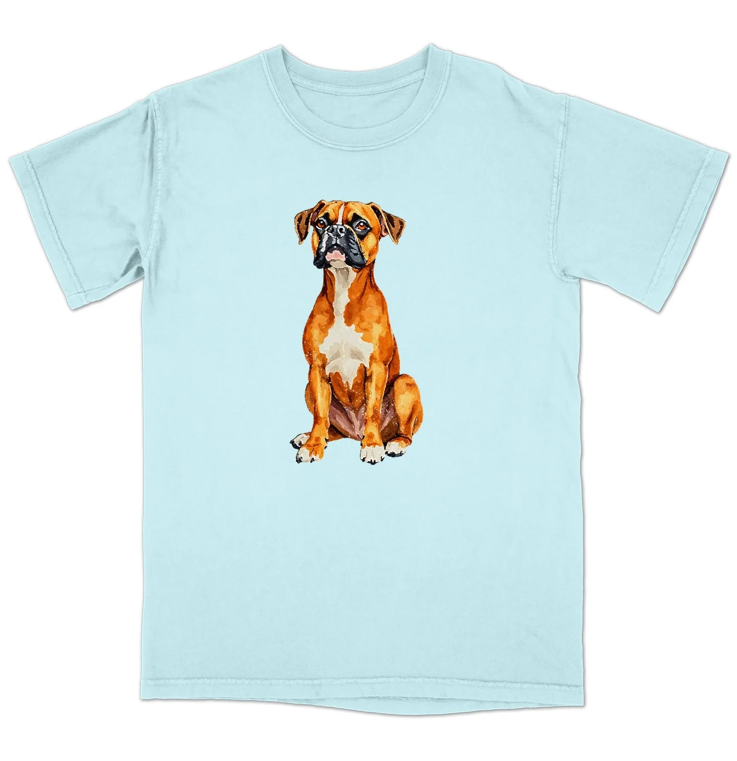 Watercolor Boxer Adult Unisex T-Shirt - Image 6