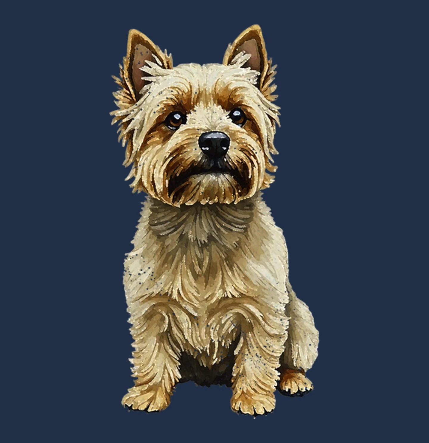 Watercolor Cairn Terrier Adult Unisex T-Shirt - Image 2