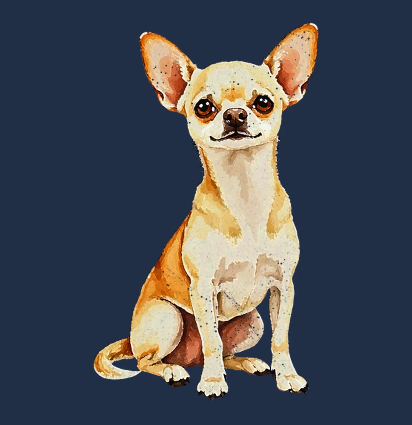 Watercolor Chihuahua Adult Unisex T-Shirt - Image 2