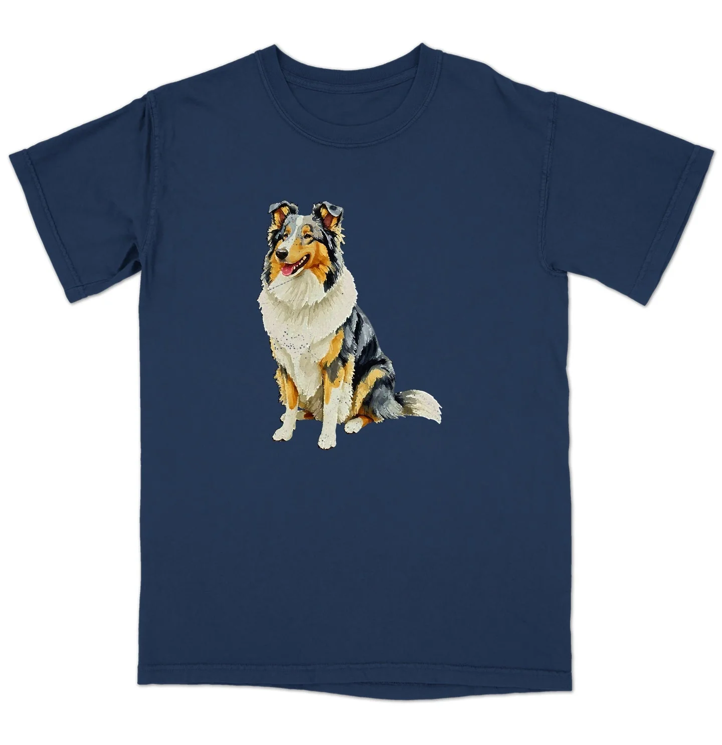 Watercolor Collie Adult Unisex T-Shirt