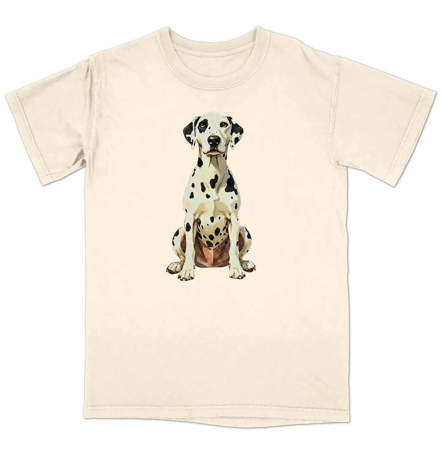 Watercolor Dalmatian Adult Unisex T-Shirt - Image 3