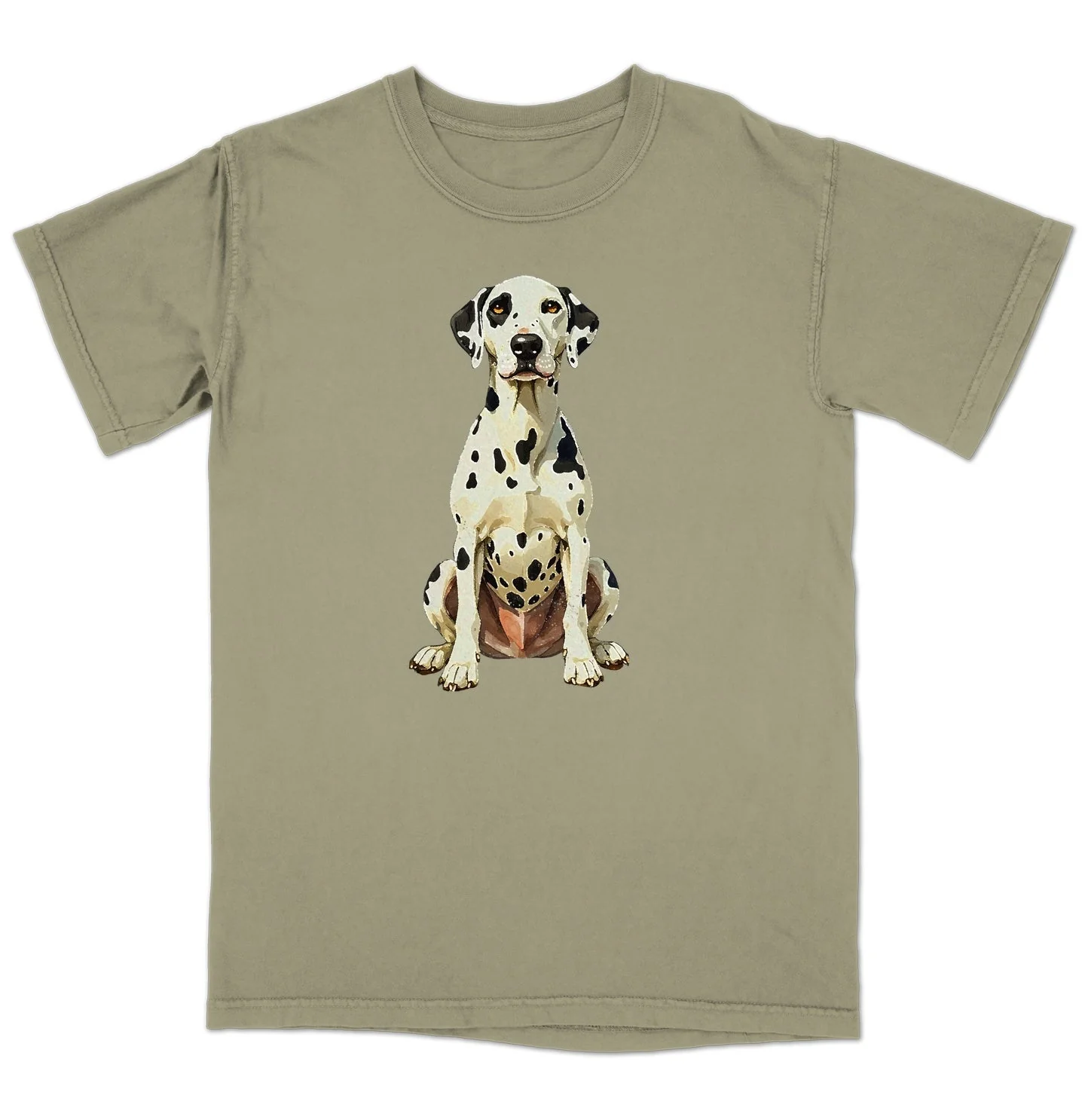 Watercolor Dalmatian Adult Unisex T-Shirt - Image 4
