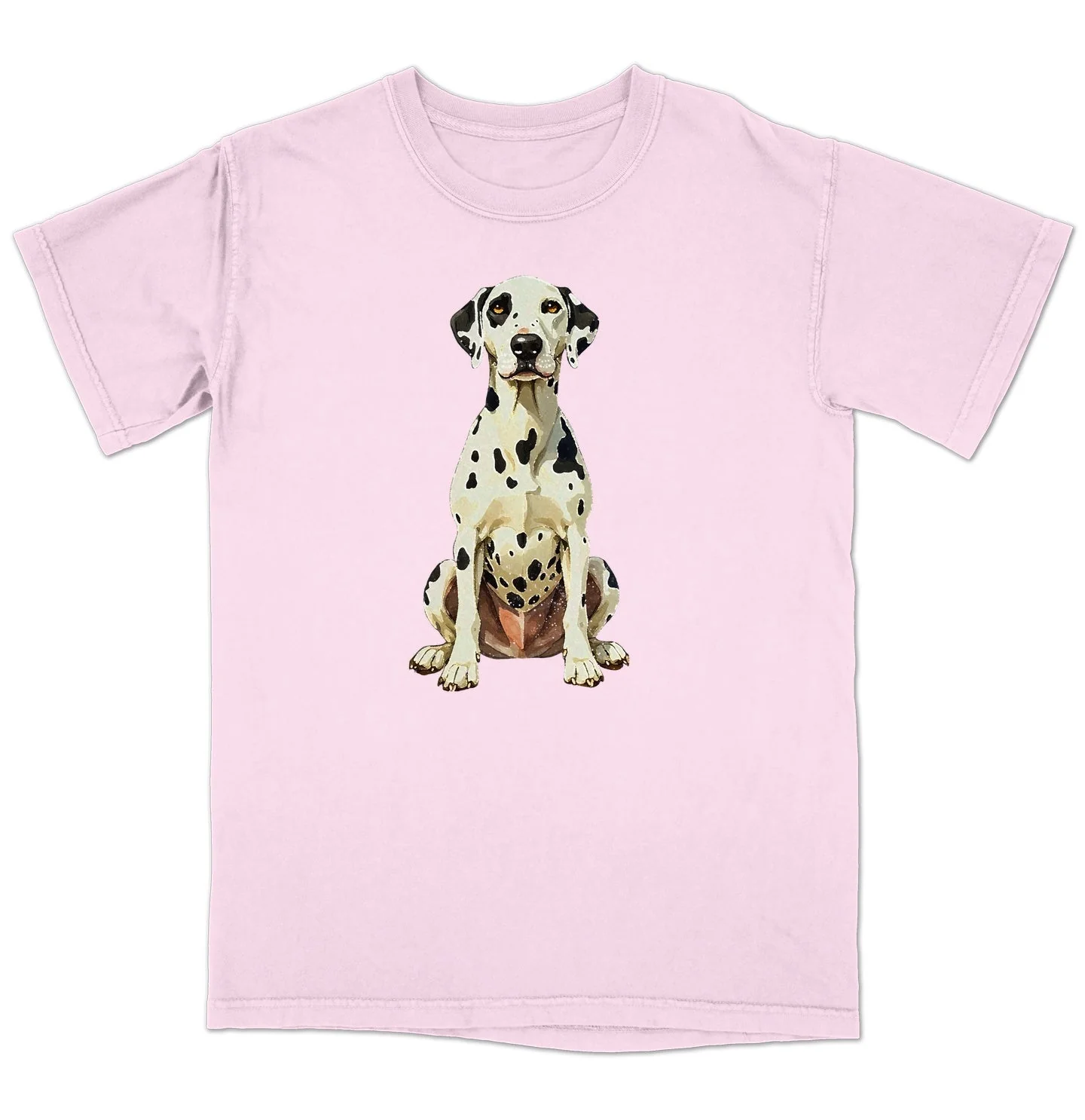 Watercolor Dalmatian Adult Unisex T-Shirt - Image 5