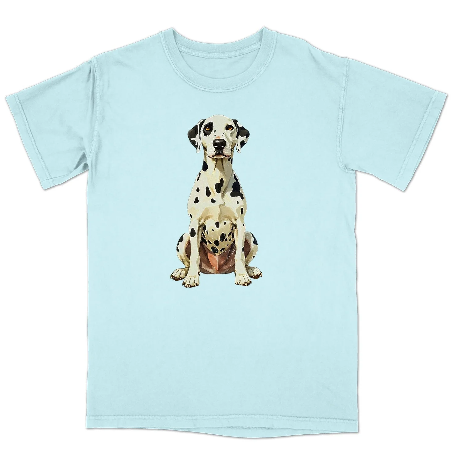 Watercolor Dalmatian Adult Unisex T-Shirt - Image 6