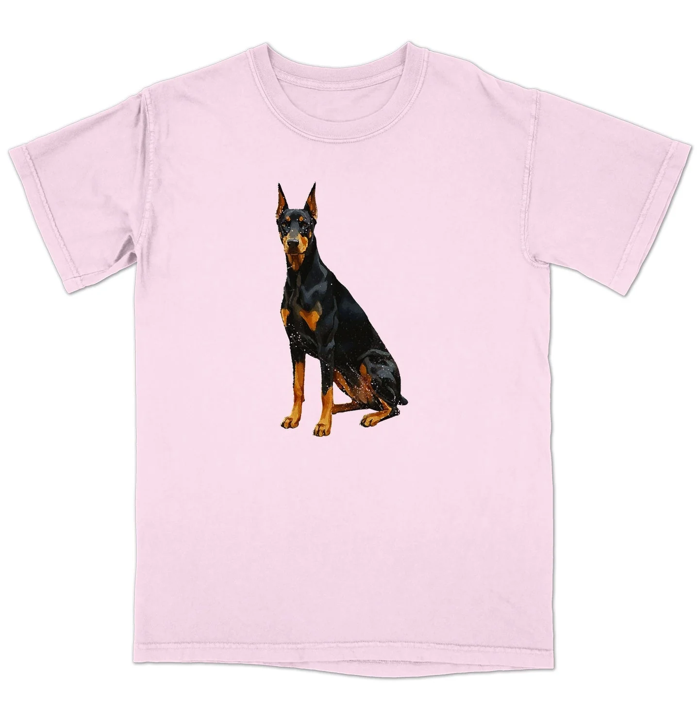 Watercolor Doberman Pinscher Adult Unisex T-Shirt - Image 5