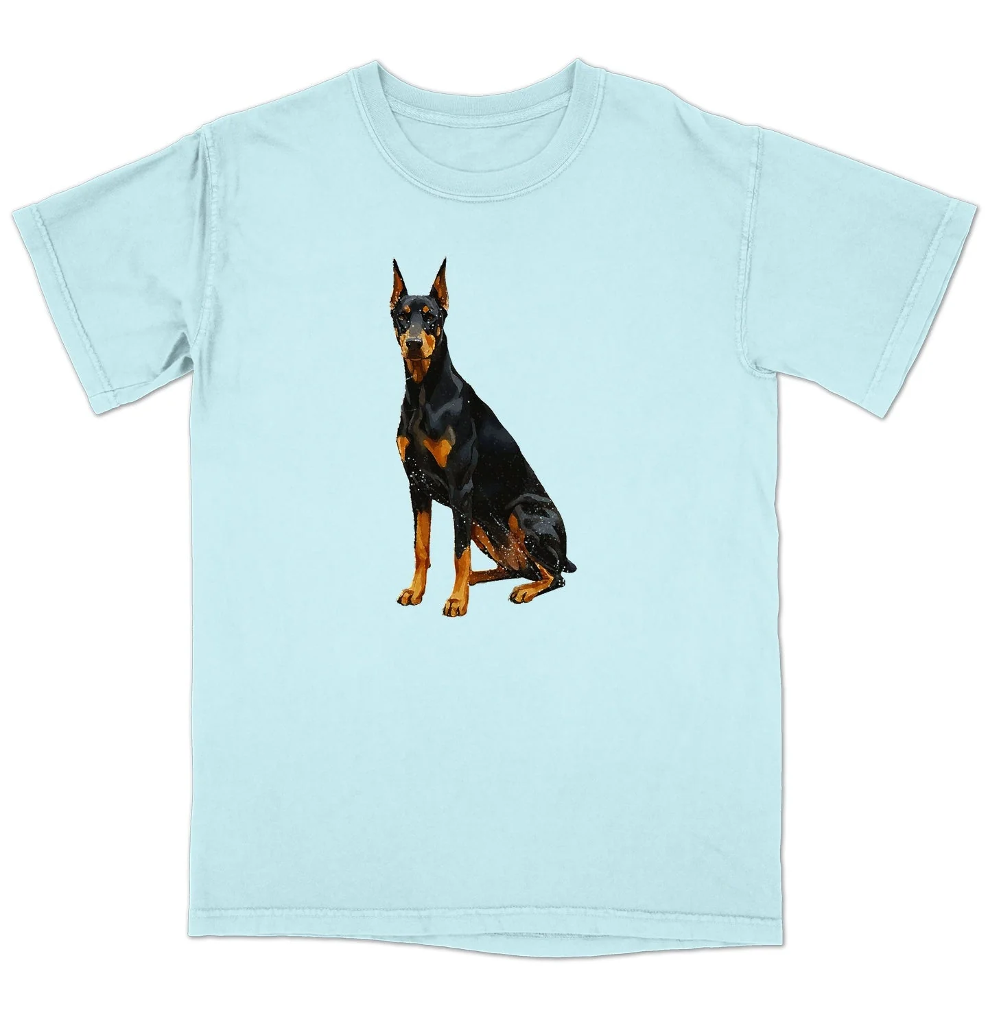 Watercolor Doberman Pinscher Adult Unisex T-Shirt - Image 6