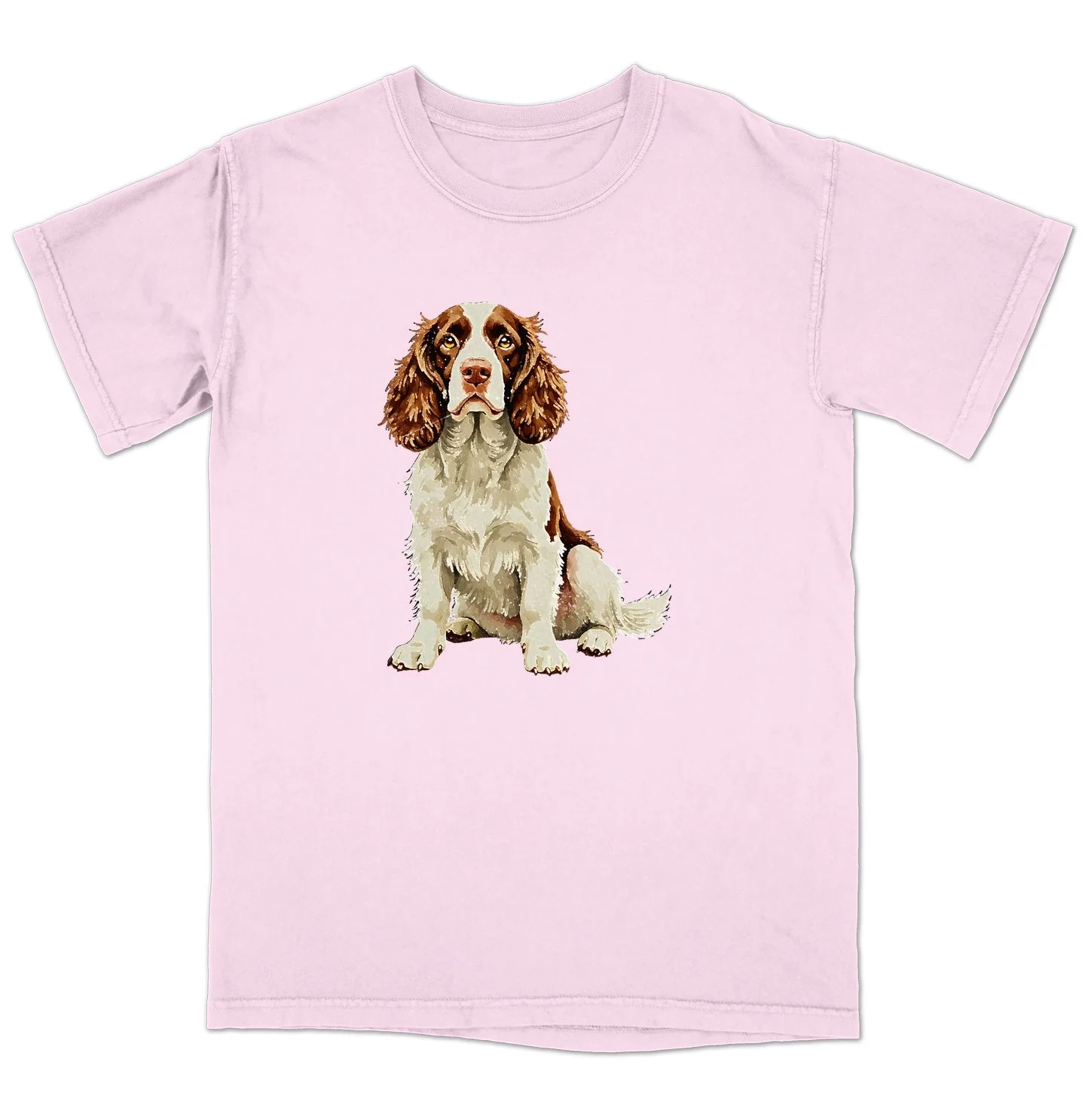 Watercolor English Springer Spaniel Adult Unisex T-Shirt - Image 5