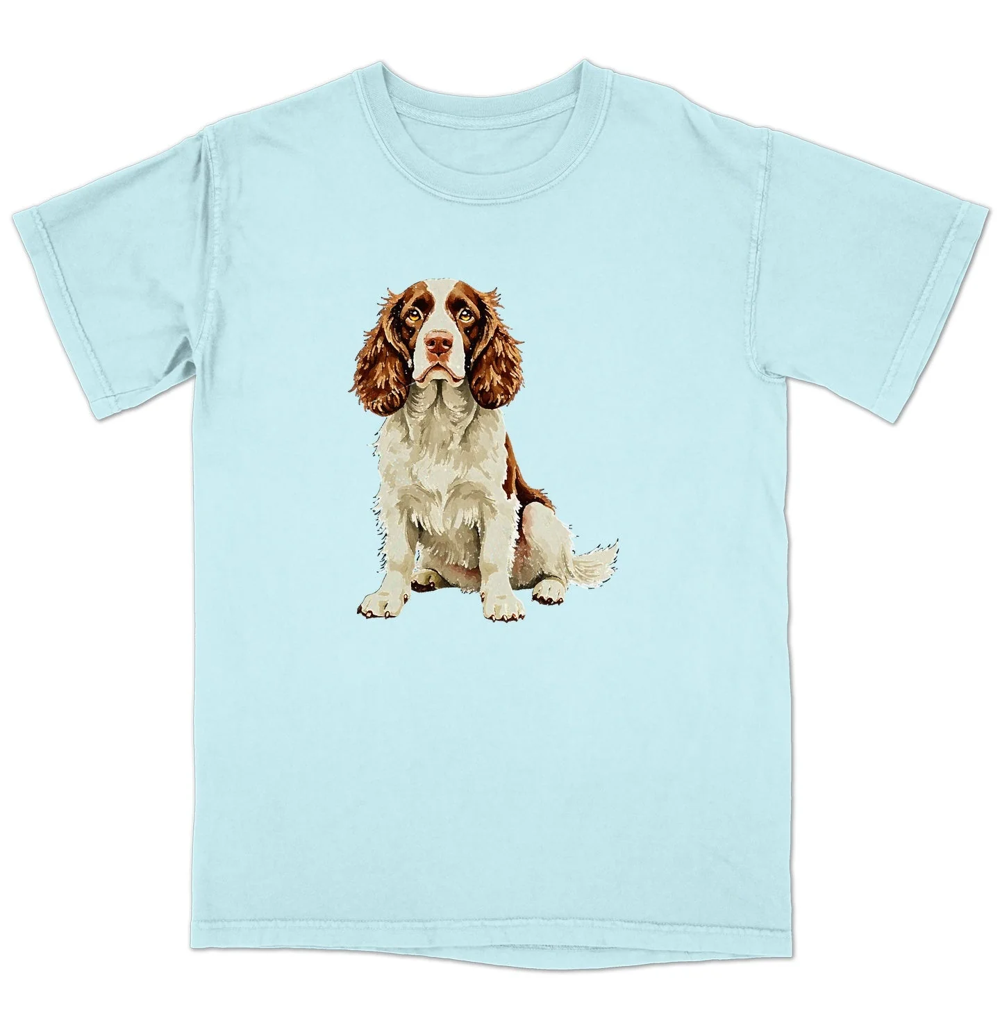 Watercolor English Springer Spaniel Adult Unisex T-Shirt - Image 6