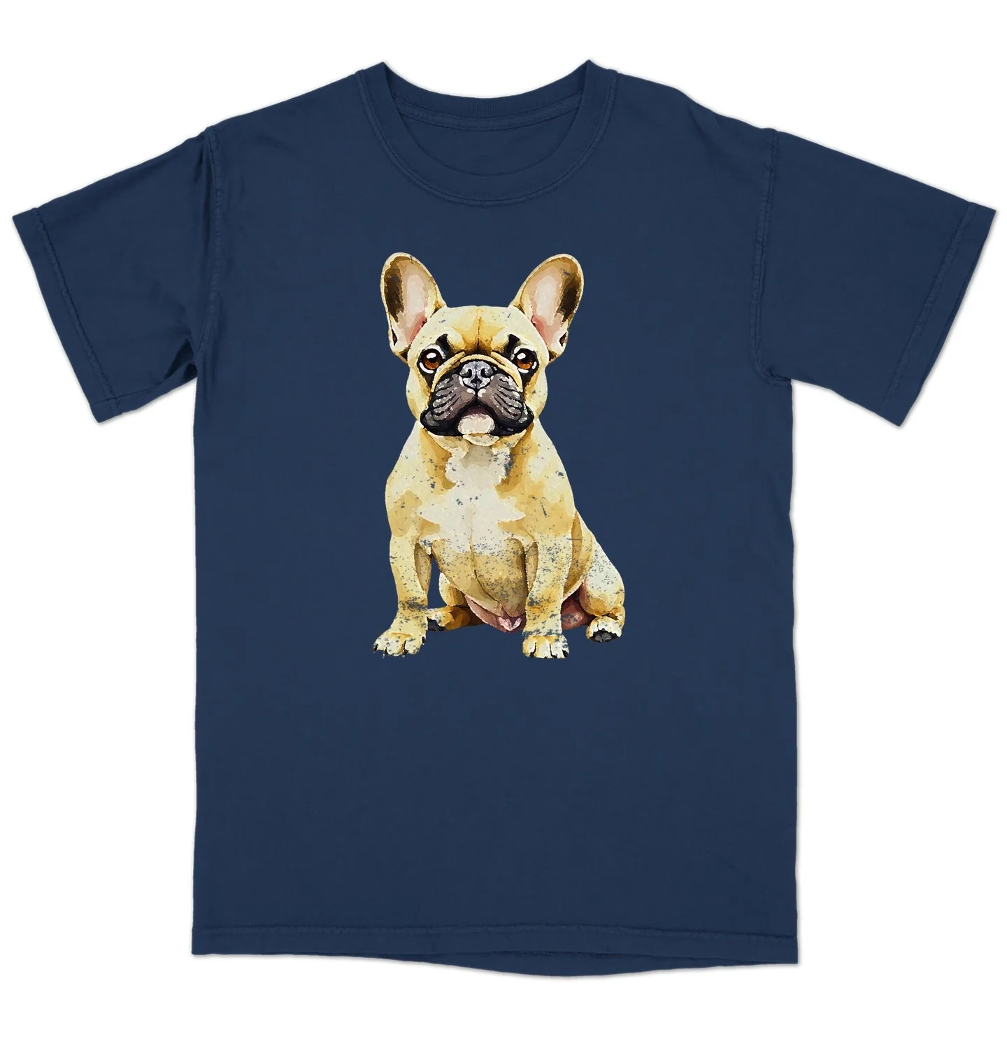 Watercolor French Bulldog Adult Unisex T-Shirt