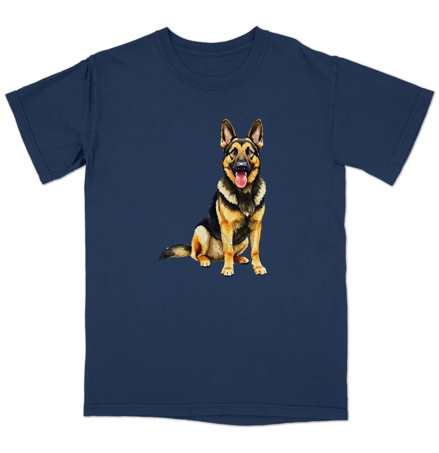 Watercolor German Shepherd Dog Adult Unisex T-Shirt