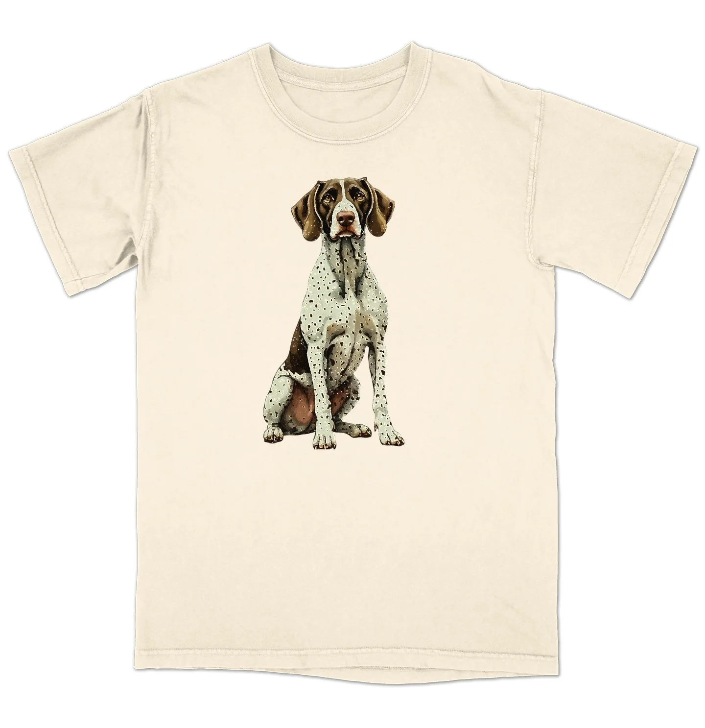 Watercolor German Shorthaired Pointer Adult Unisex T-Shirt - Image 3