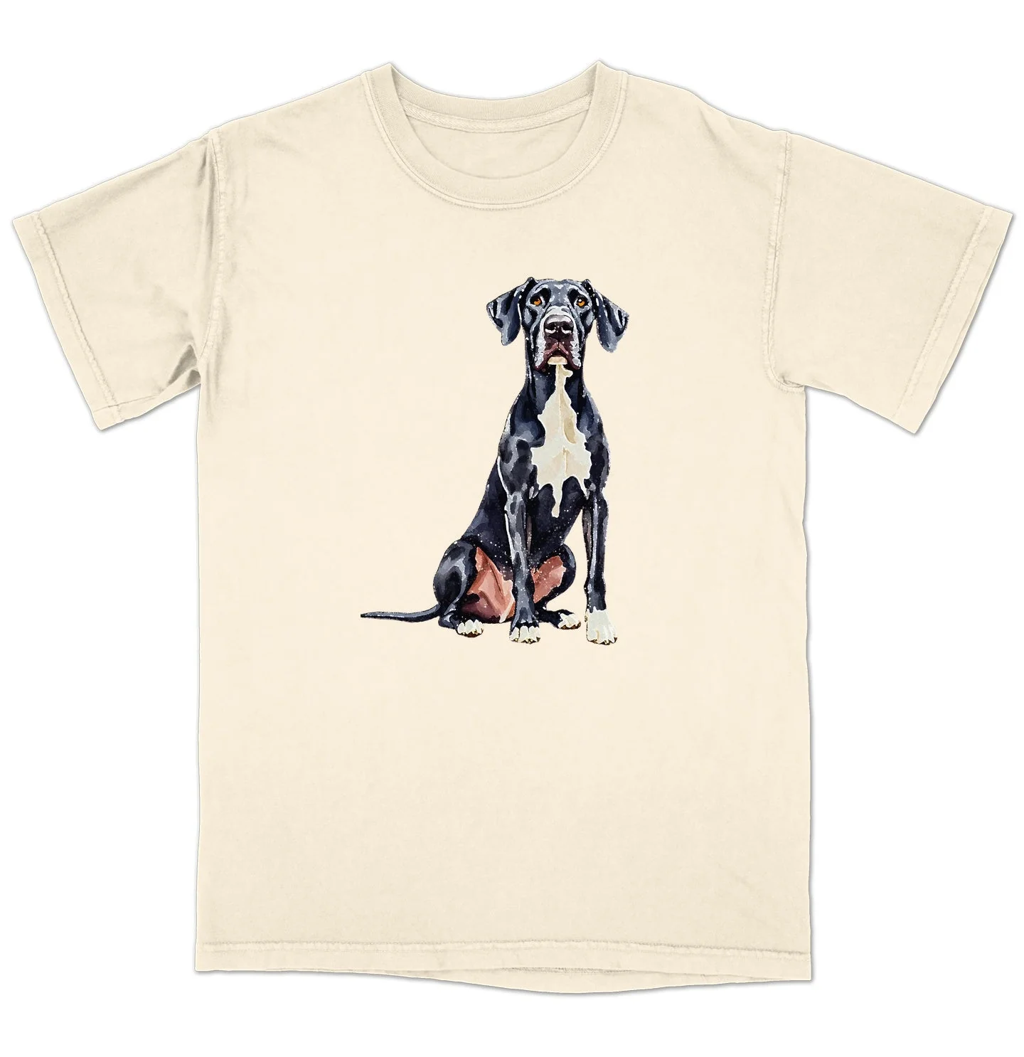 Watercolor Great Dane Adult Unisex T-Shirt - Image 3