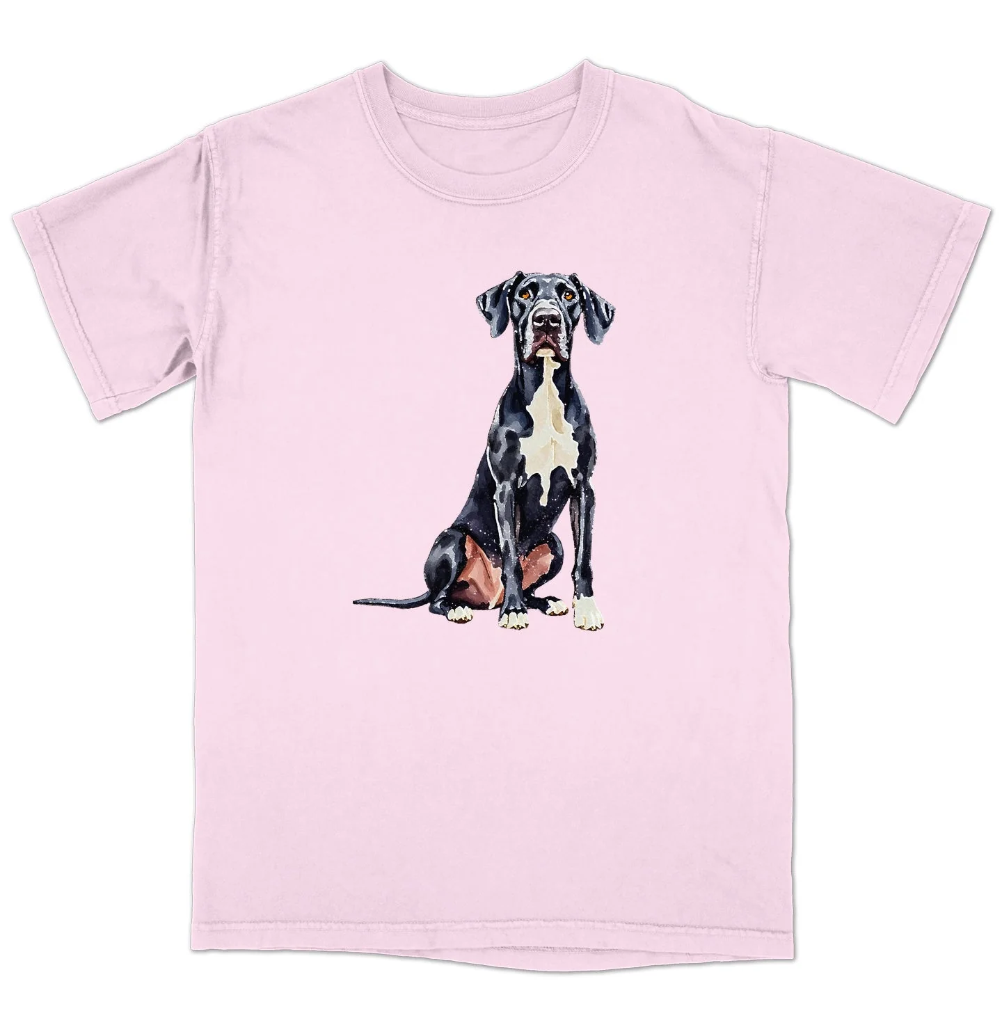 Watercolor Great Dane Adult Unisex T-Shirt - Image 5