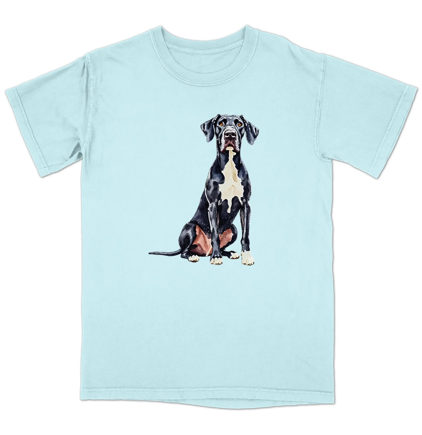 Watercolor Great Dane Adult Unisex T-Shirt - Image 6