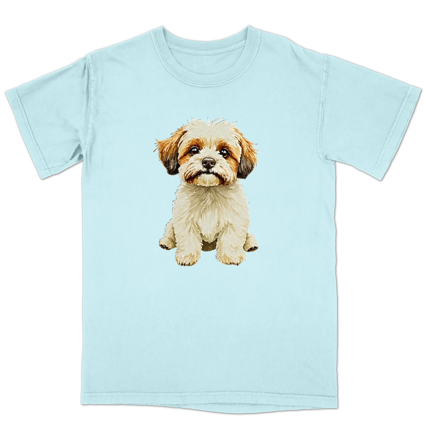Watercolor Havanese Adult Unisex T-Shirt - Image 6