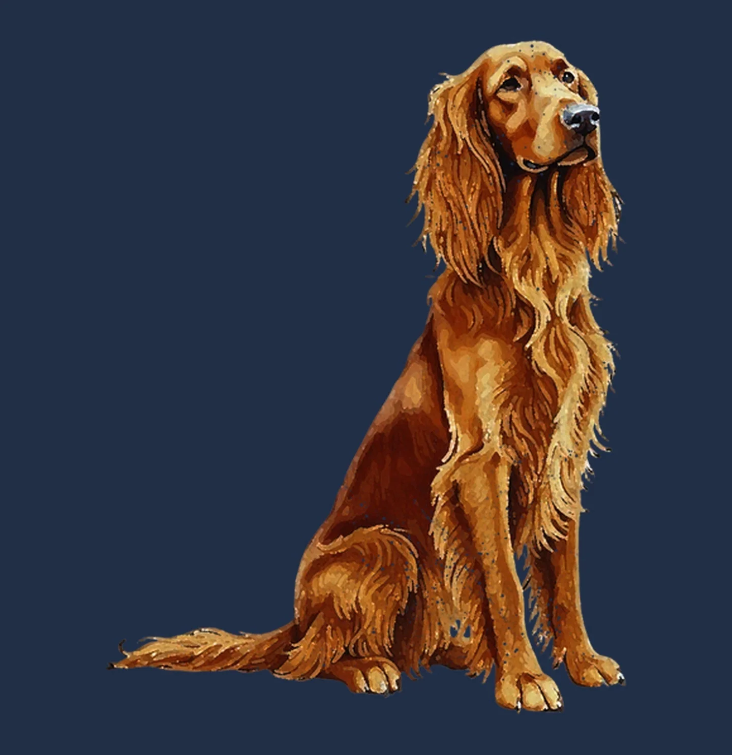 Watercolor Irish Setter Adult Unisex T-Shirt - Image 2