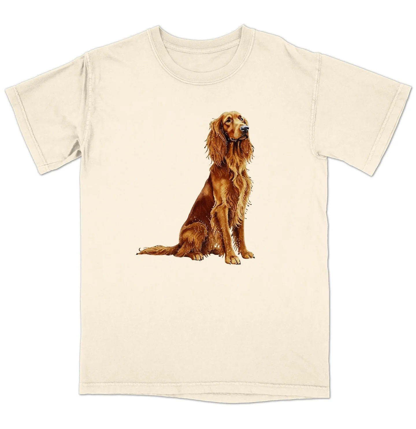 Watercolor Irish Setter Adult Unisex T-Shirt - Image 3