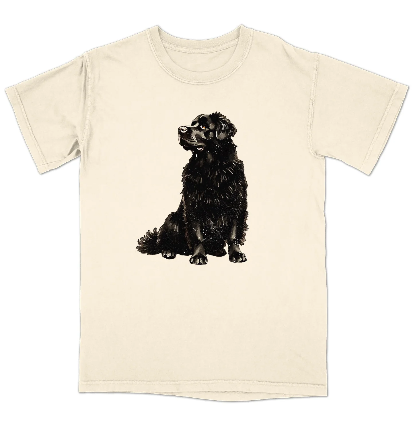 Watercolor Newfoundland Adult Unisex T-Shirt - Image 3